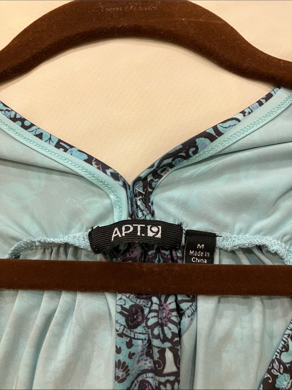 Apt. 9 Teal Paisley Print V-Neck Midi Dress - Picture 7 of 12